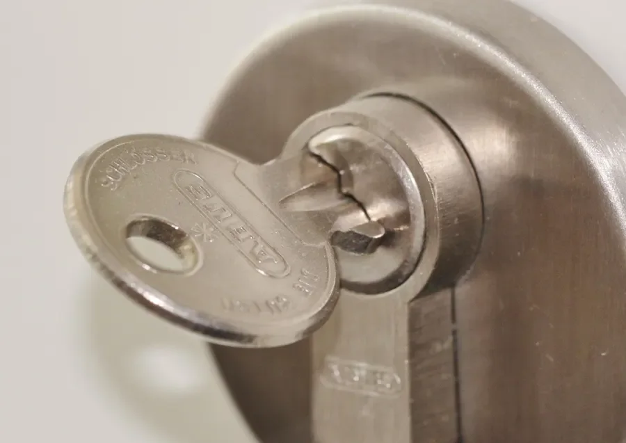 Key inserted in a door lock cylinder – when the key turns but your uPVC door won't open in Chester, Locksmith Chester guide
